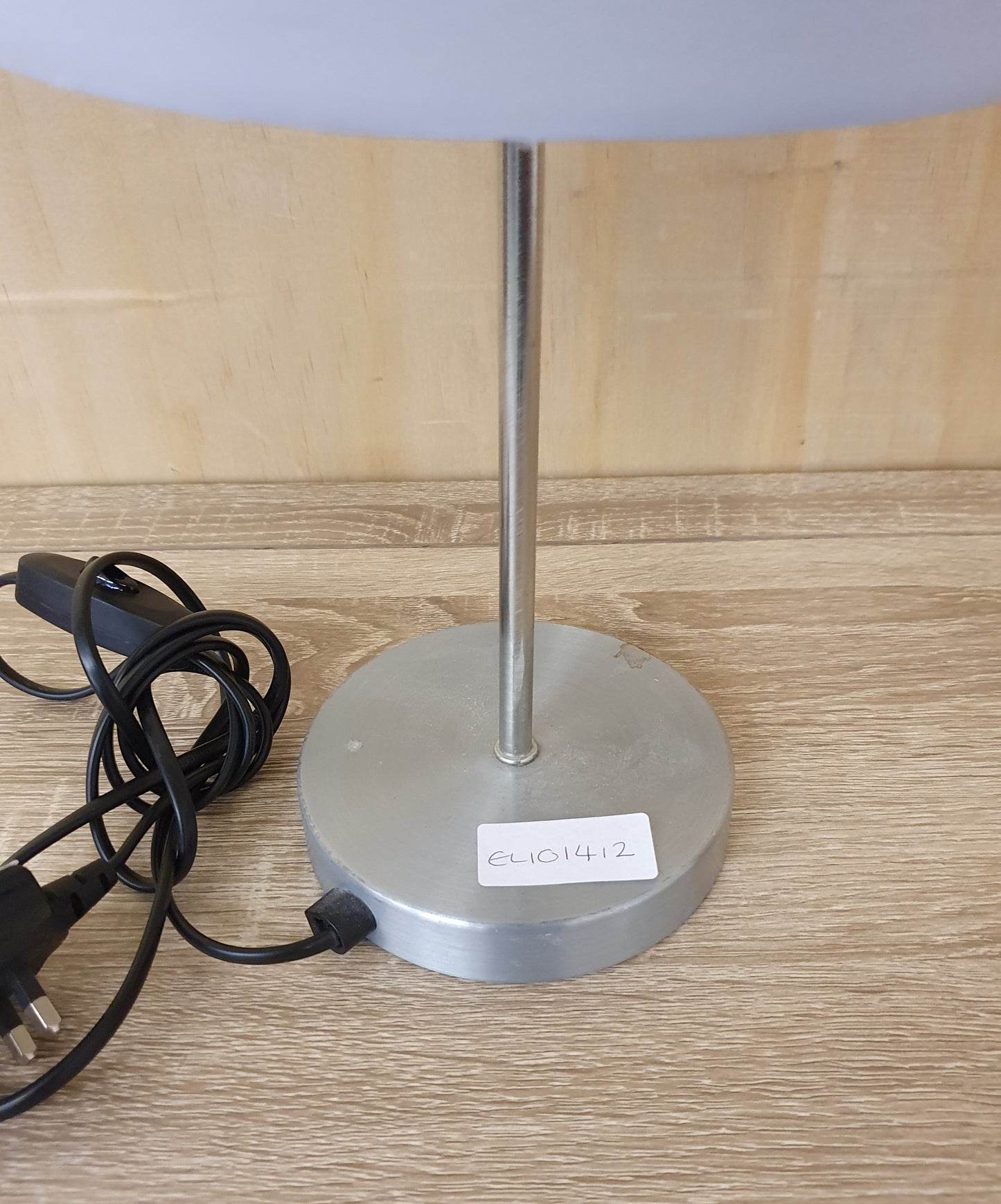 Chrome Lamp Stand with Grey Shade - EL101412