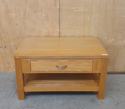 Second Hand Furniture - 2 Tier Low Heavy Wooden Coffee Table with Single Drawer - EL103351