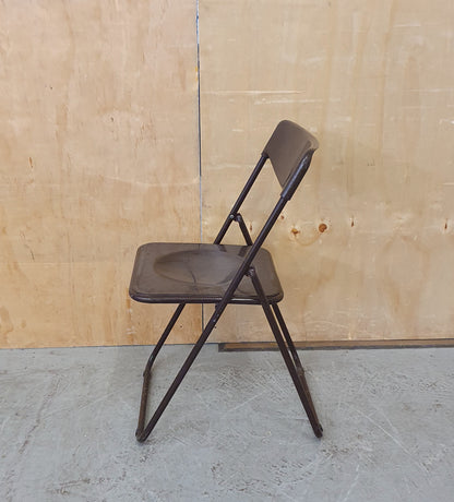 Single Brown Metal Folding Chair - 010525-01