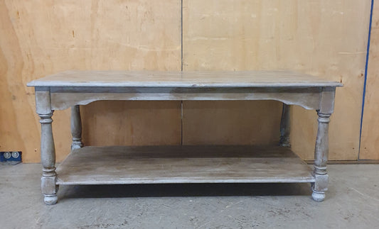 Large Pine Upcycled Distressed Coffee Table - EL104534