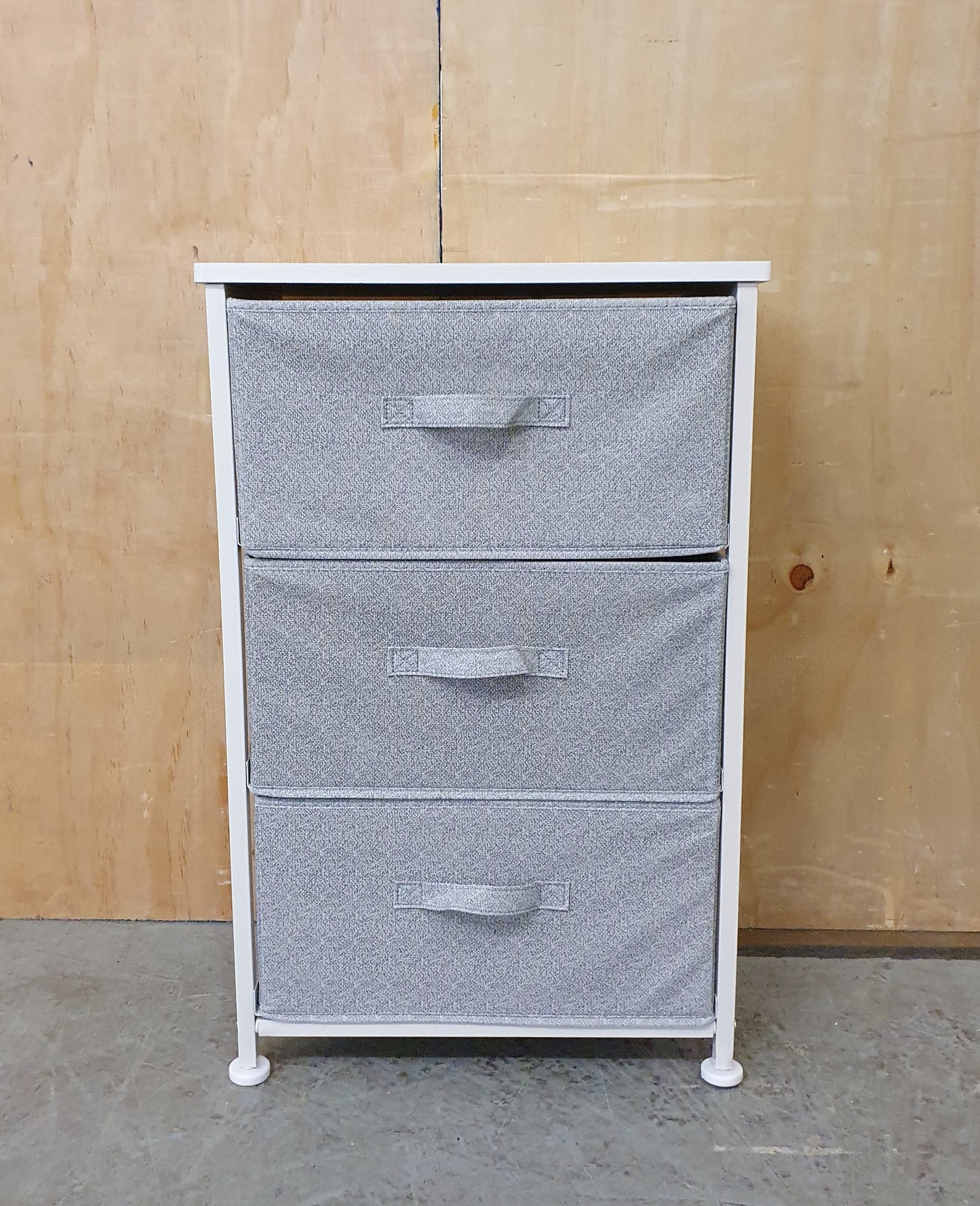 Small 3 Drawer Canvas Chest of Drawers - 104273