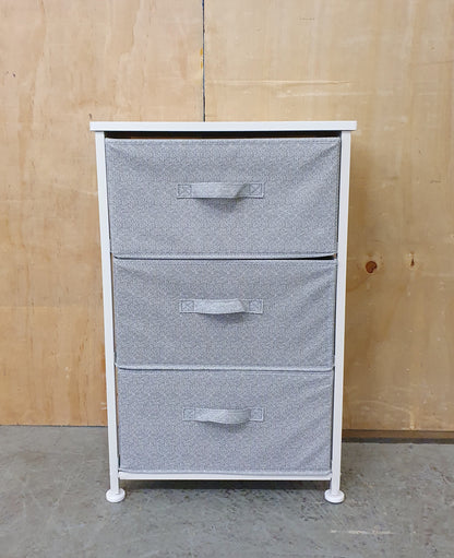 Small 3 Drawer Canvas Chest of Drawers - 104273