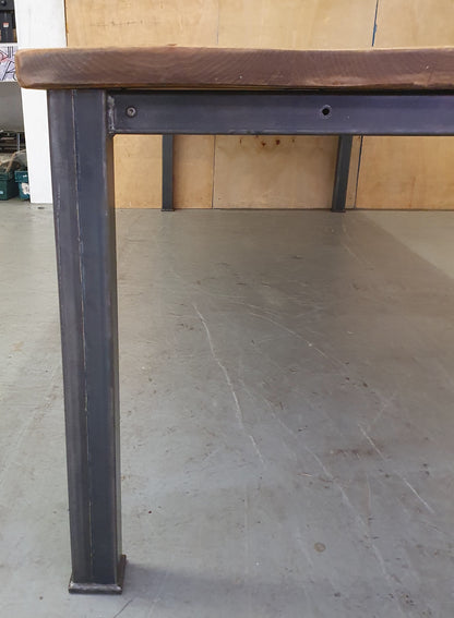 Extra Large Wood Top Conference Table with Metal Frame and Cable Holes - 104288