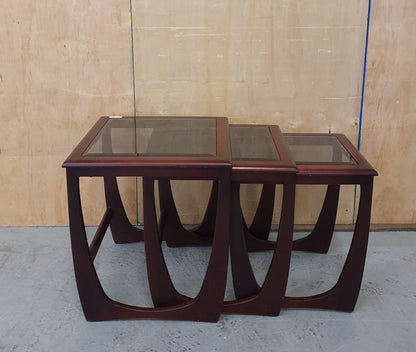 3 Mahogany Mid Century Design Nest of Tables - EL102785