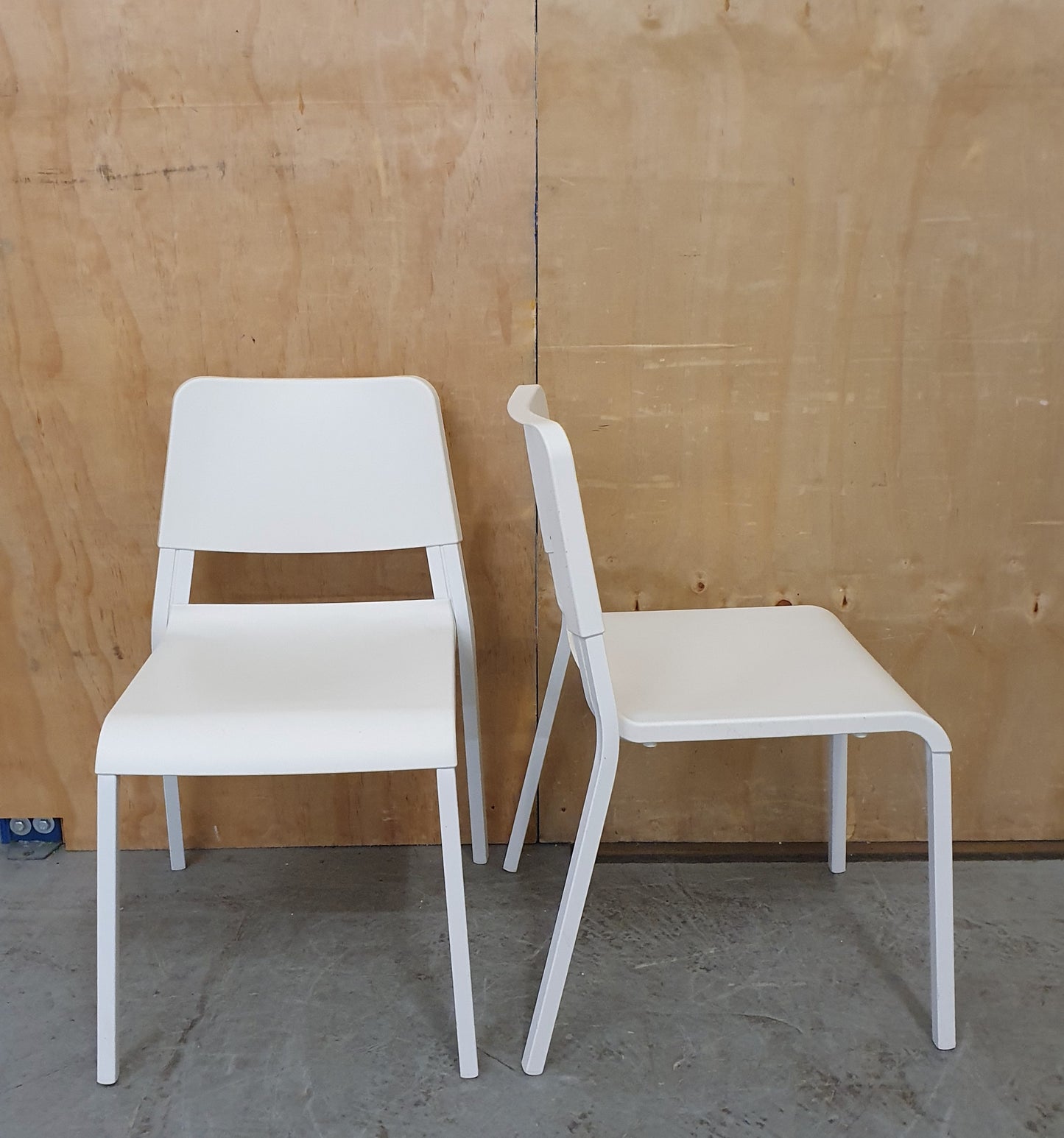 IKEA TEODORES 4 Matching White Stackable Chairs - 104944 / 104945 / 104946 / 104947