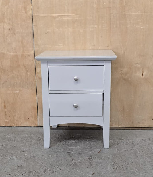 IKEA Single Light Grey Wood 2 Drawer Bedside Cabinet - 104715