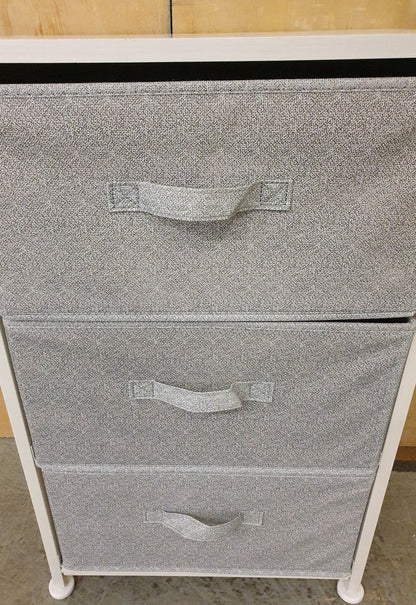Small 3 Drawer Canvas Chest of Drawers - 104273