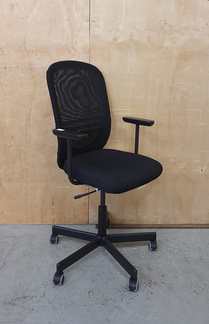 IKEA FLINTAN Black Ergonomic Mesh Back Rest Height Adjustable Office Chair - 103924