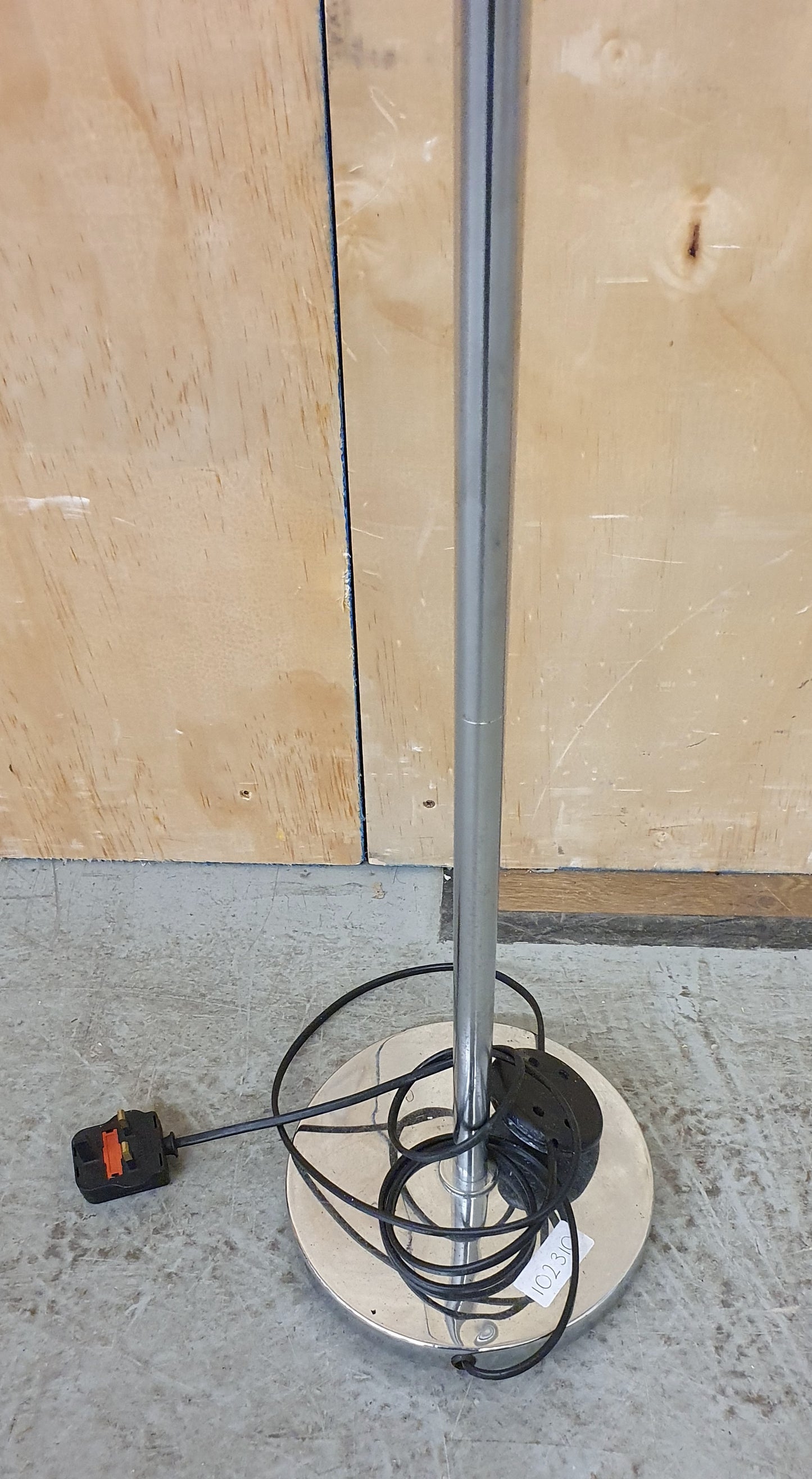 Grey Standing Lamp with Chrome Base - 102310