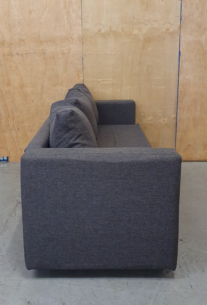 Grey 2 Seater Sofa with 3 Removable Back Cushions - 104856