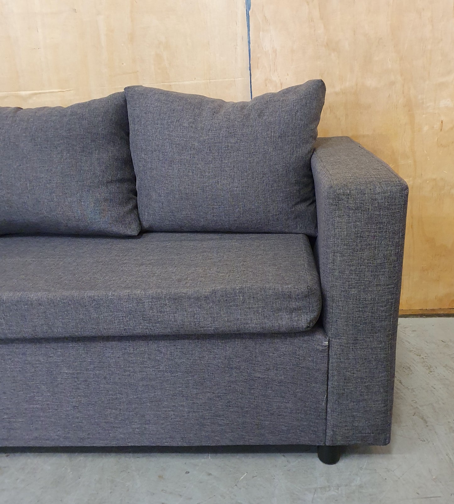 Grey 2 Seater Sofa with 3 Removable Back Cushions - 104856