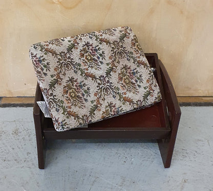 Vintage Mahogony Rocking Foot Stool with Removable Cushion - EL101215