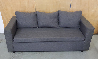 Grey 2 Seater Sofa with 3 Removable Back Cushions - 104856