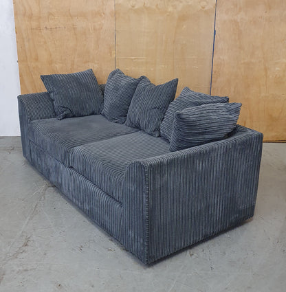 Grey Chunky Corduroy 2 Seater Sofa - 104857