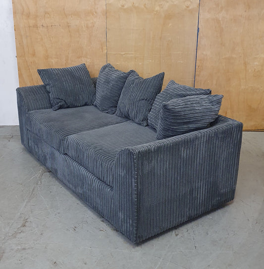 Grey Chunky Corduroy 2 Seater Sofa - 104857