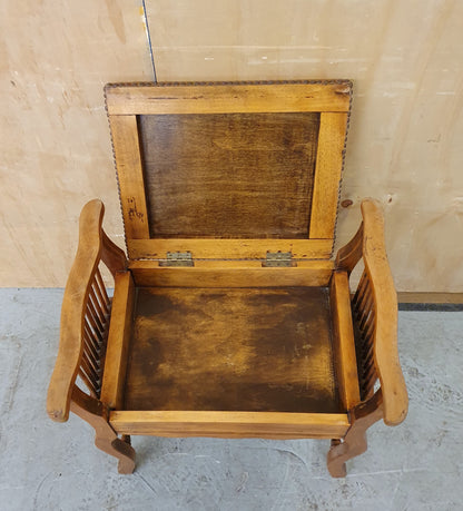 Vintage Piano Stool with Open Seat for Storage - EL104088