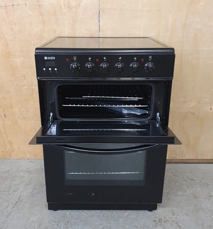 HADEN Black 60cm Ceramic Top Electric Cooker - 080825-01