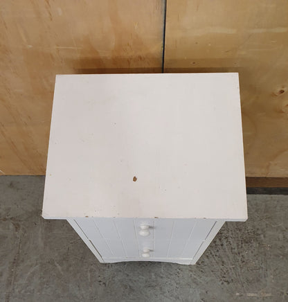 Small White Wood 2 Drawer Cabinet - EL104637