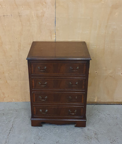 Small Mahogany Cabinet with 1 Door and Open Top Lid - 180925-01