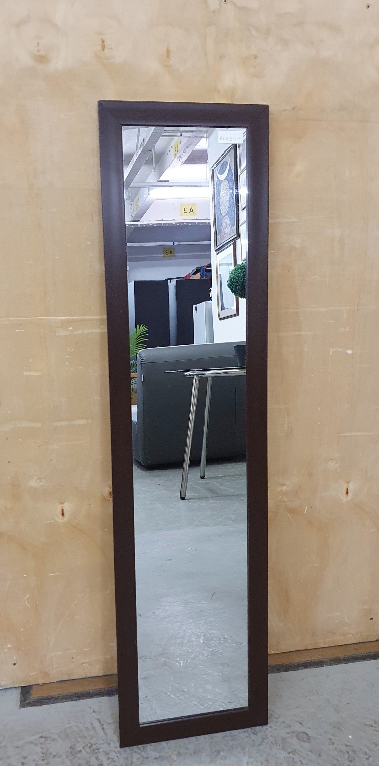 Dark Brown Tall Slim Mirror - EL103129