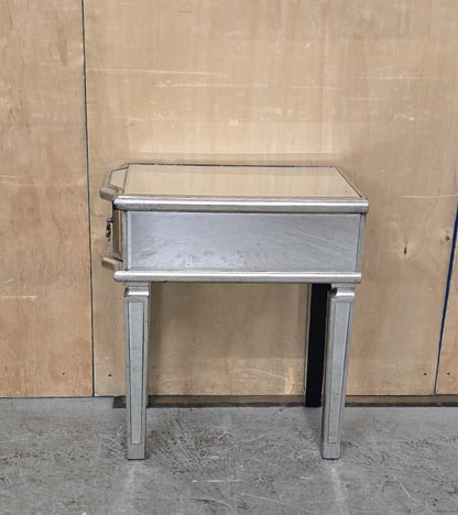 Single Mirrored Bedside Cabinet with Drawer - EL104754