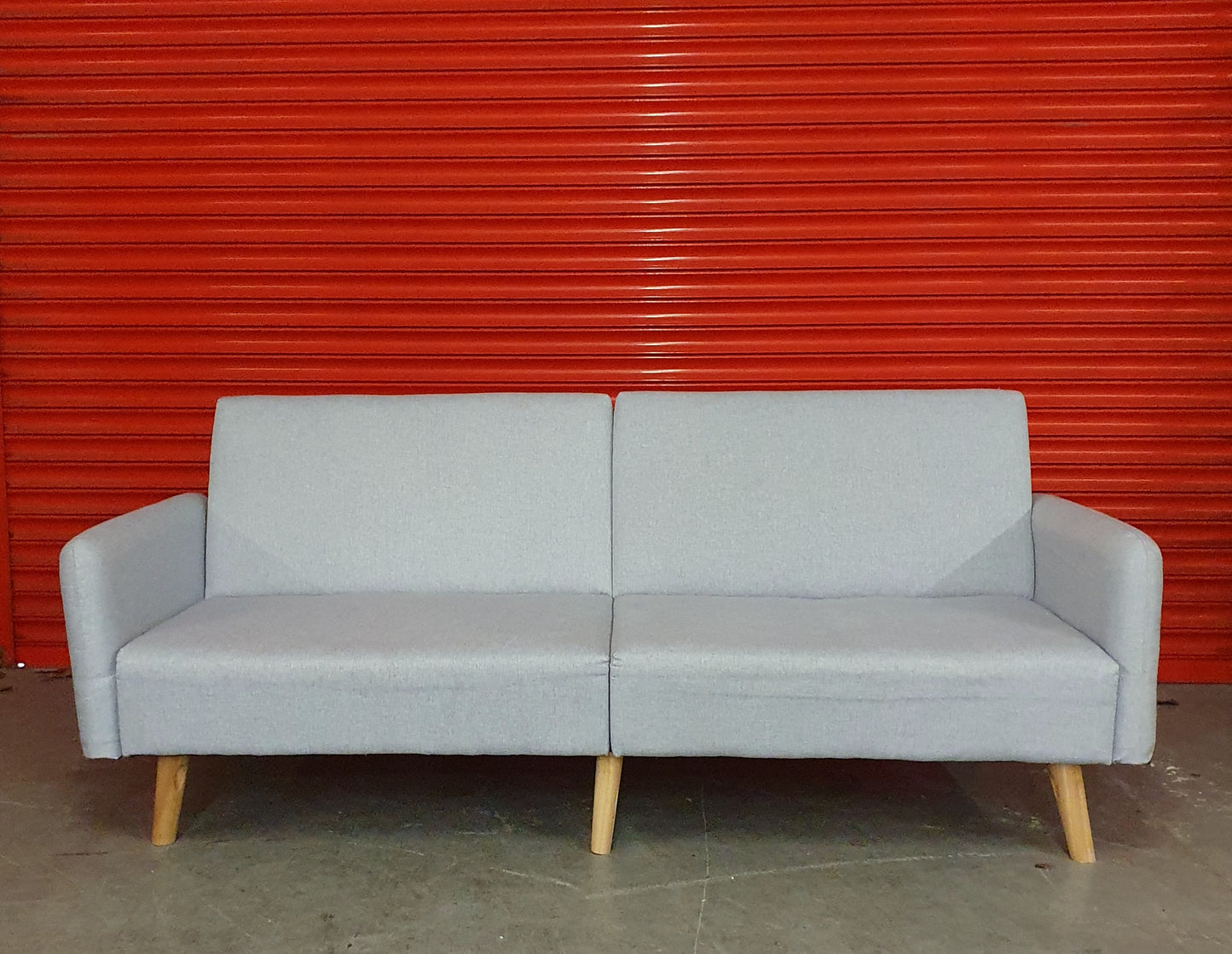 Grey Modern Click-Clack 2 Seater Sofa Bed - 103727