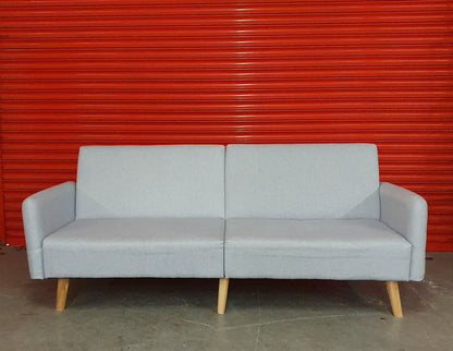 Grey Modern Click-Clack 2 Seater Sofa Bed - 103727