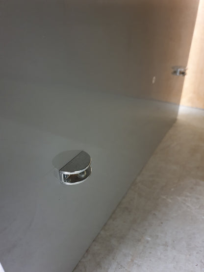 Large Curved Grey High Gloss Modern Coffee Table - 104046