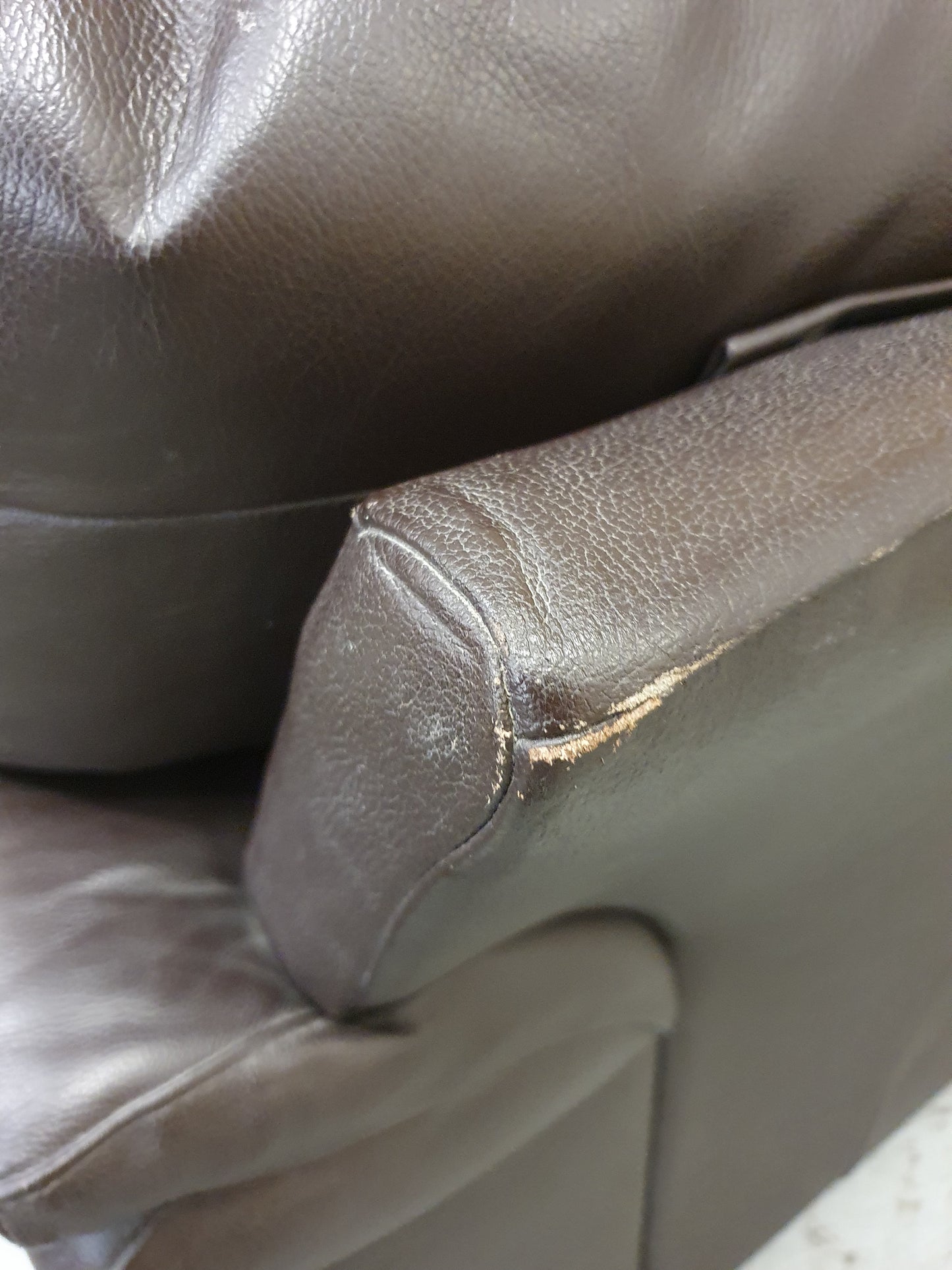 Brown Leather 2 Seater Sofa with Detachable Zipped Back Rests - 104869