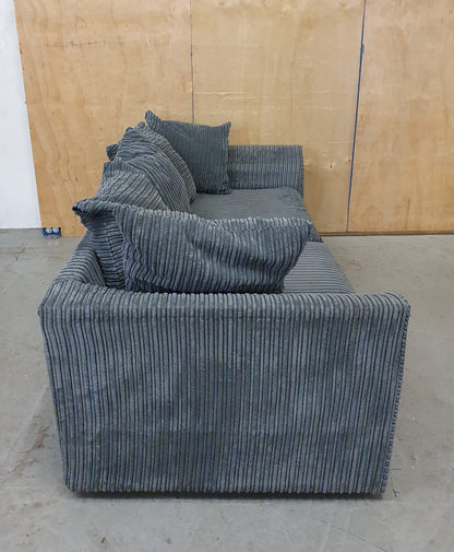 Grey Chunky Corduroy 2 Seater Sofa - 104857