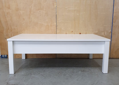IKEA TRULSTORP Large White Wood Coffee Table with Open Top Section - 104268