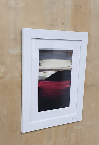 Black and Pink Watercolour Print in White Frame - LQ10090