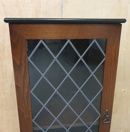 Mahogany Glass Door Cabinet with 1 Internal Shelf - EL104533