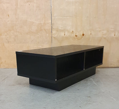 Black Gloss Low Wood Coffee Table with Hollow Middle - EL103953