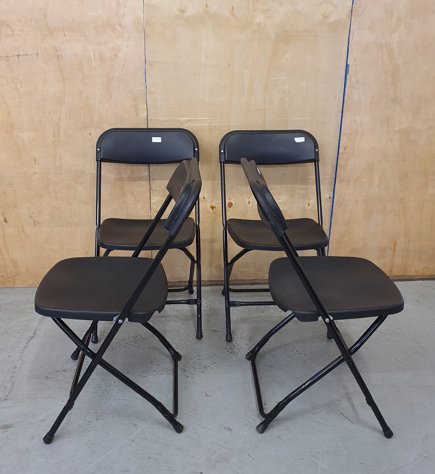 4 Matching Black Folding Chairs - EL102798 /EL102799 / EL102800 / EL102801