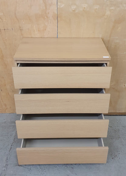 IKEA MALM Wood 4 Drawer Chest of Drawers - 104775
