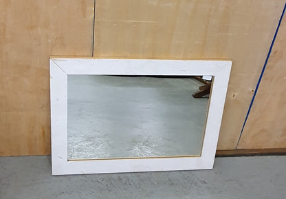 White Large Wooden Framed Mirror - EL102046