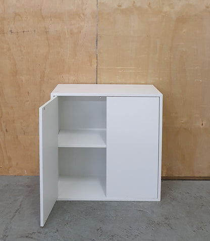 IKEA White Small 2 Door Cabinet with Internal Shelving - 104882