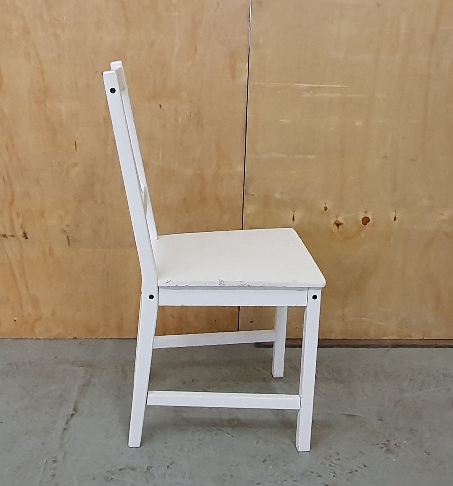 IKEA Single White Wooden Dining Chair - EL102802