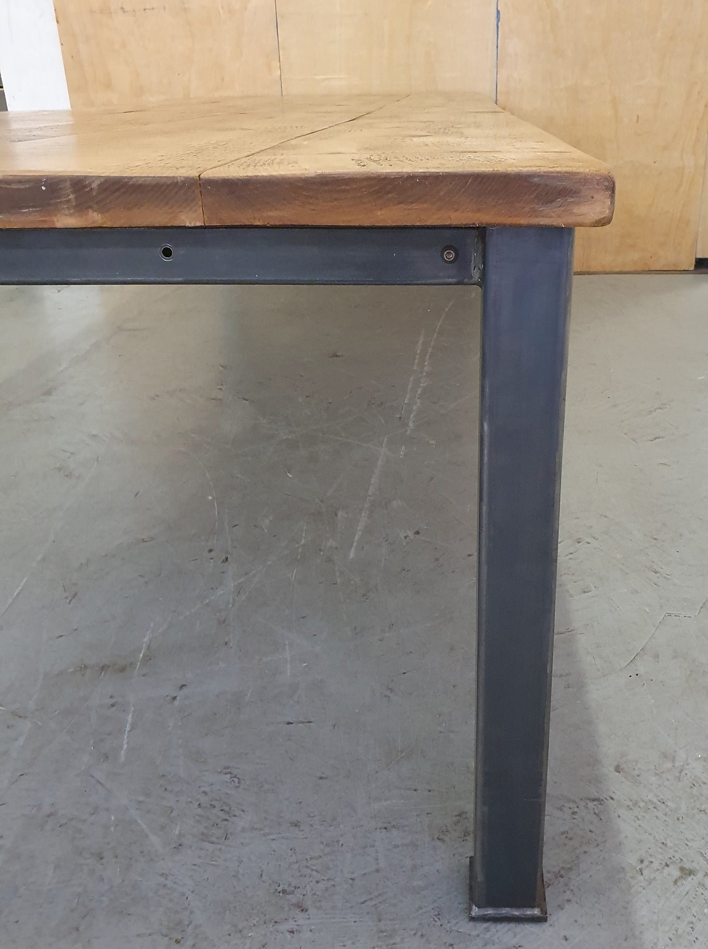Extra Large Wood Top Conference Table with Metal Frame and Cable Holes - 104288