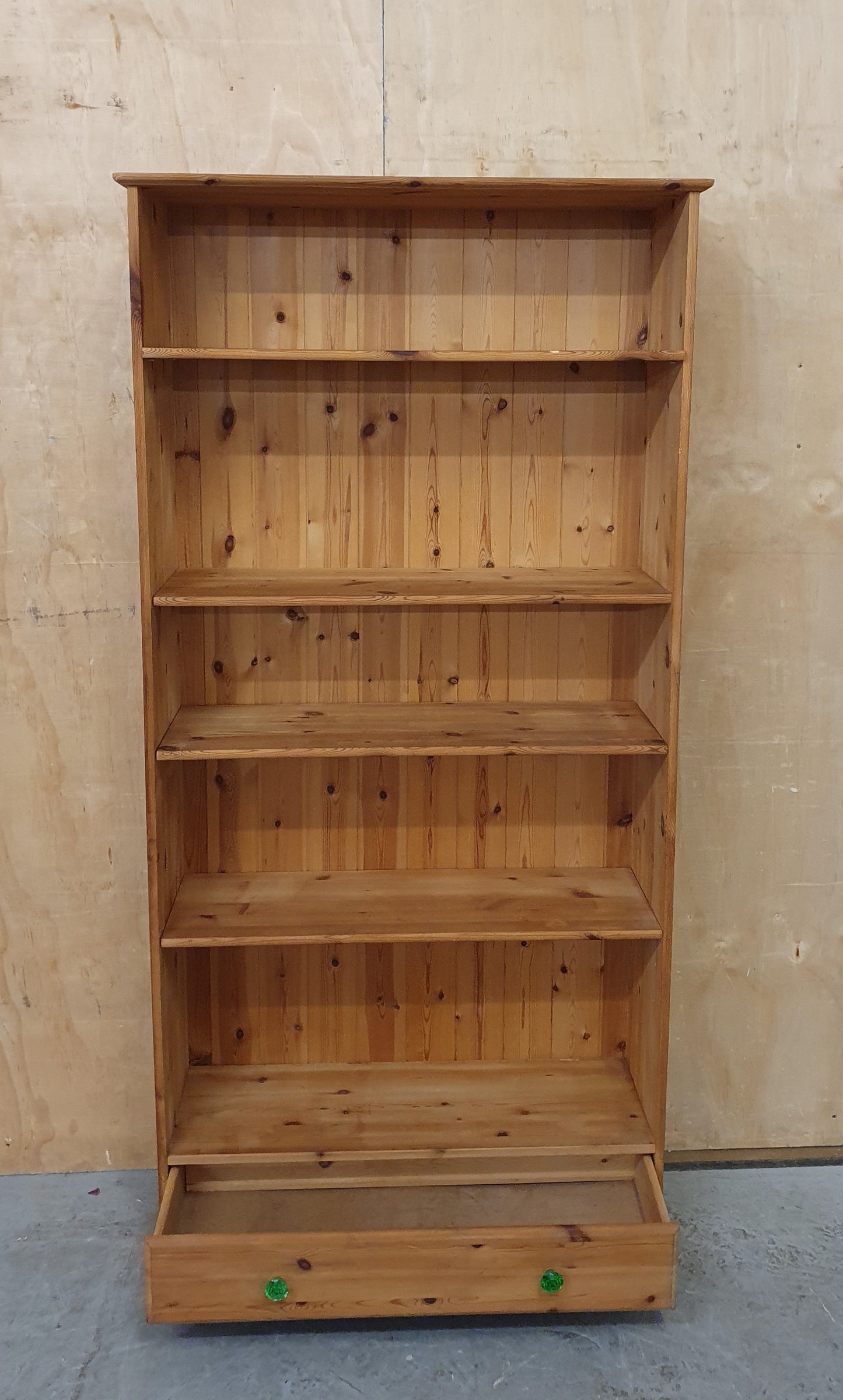 Tall Pine Bookcase with Bottom Drawer - 104848
