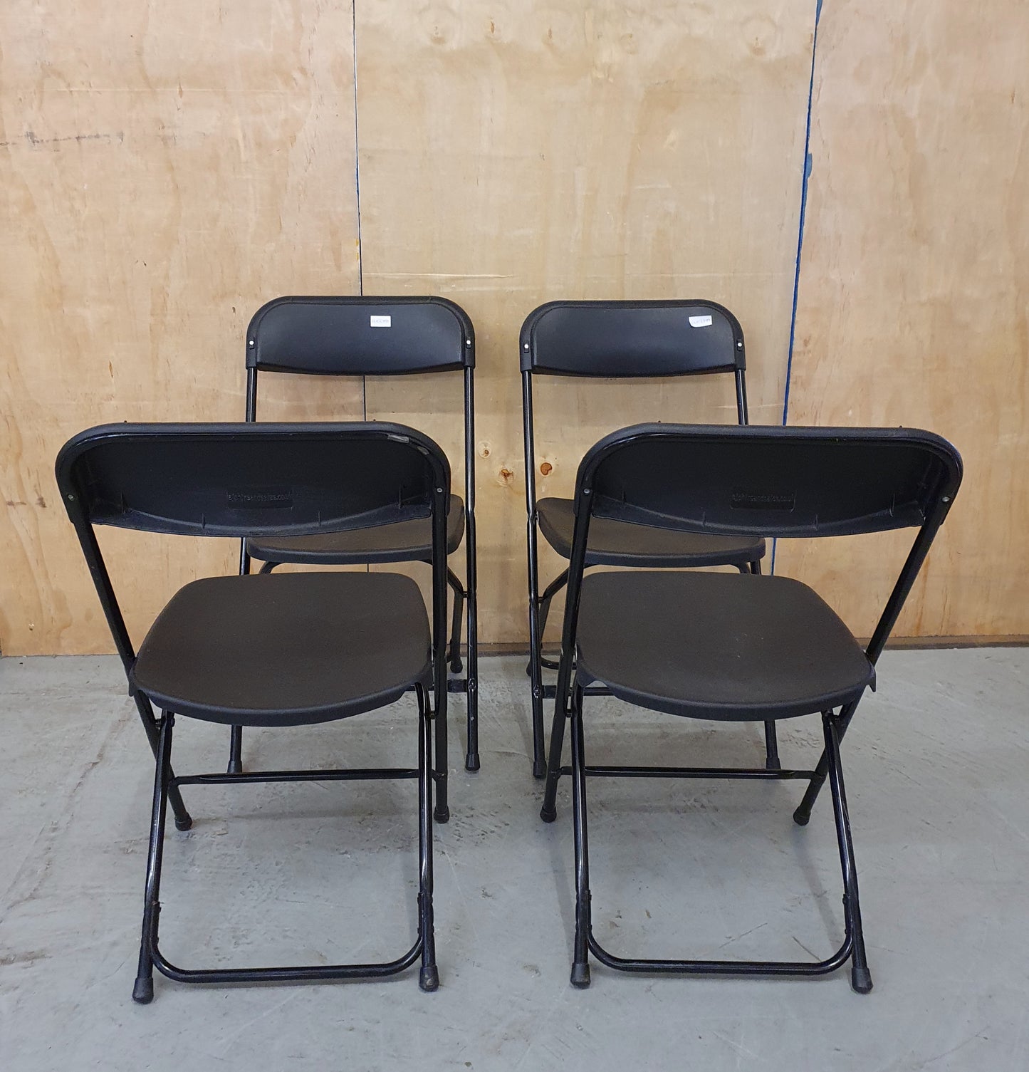 4 Matching Black Folding Chairs - EL102798 /EL102799 / EL102800 / EL102801