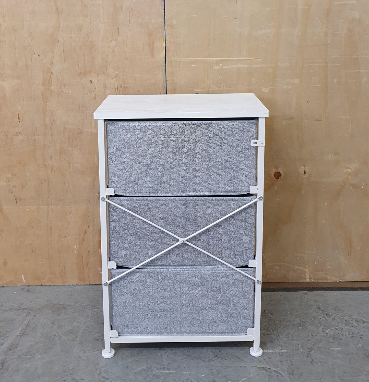 Small 3 Drawer Canvas Chest of Drawers - 104273