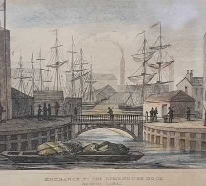 Entrance to the Limehouse Dock, Regent Canal Vintage Art Print - 103750