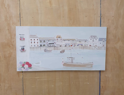 HANNAH COLE Large Seaside Print Art Canvas - EL103865