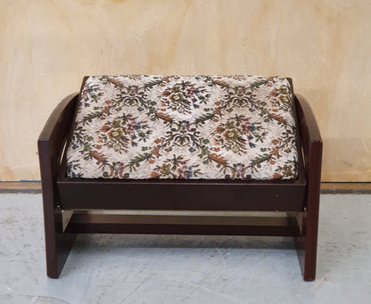 Vintage Mahogony Rocking Foot Stool with Removable Cushion - EL101215