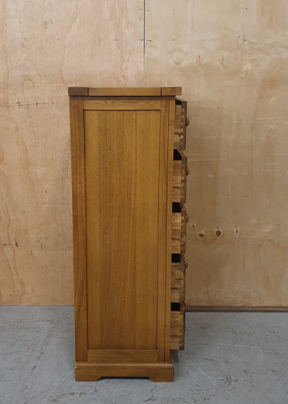5 Drawer Wood Tallboy with Round Wood Handles - 103563