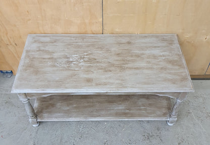 Large Pine Upcycled Distressed Coffee Table - EL104534