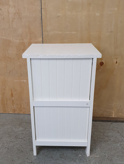 Small White Wood 2 Drawer Cabinet - EL104637