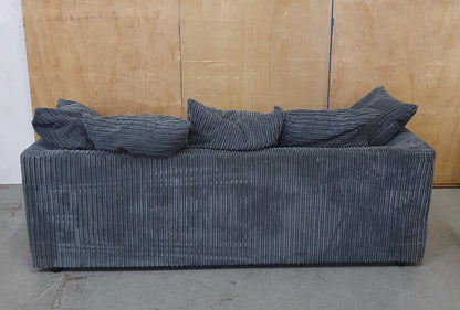 Grey Chunky Corduroy 2 Seater Sofa - 104857